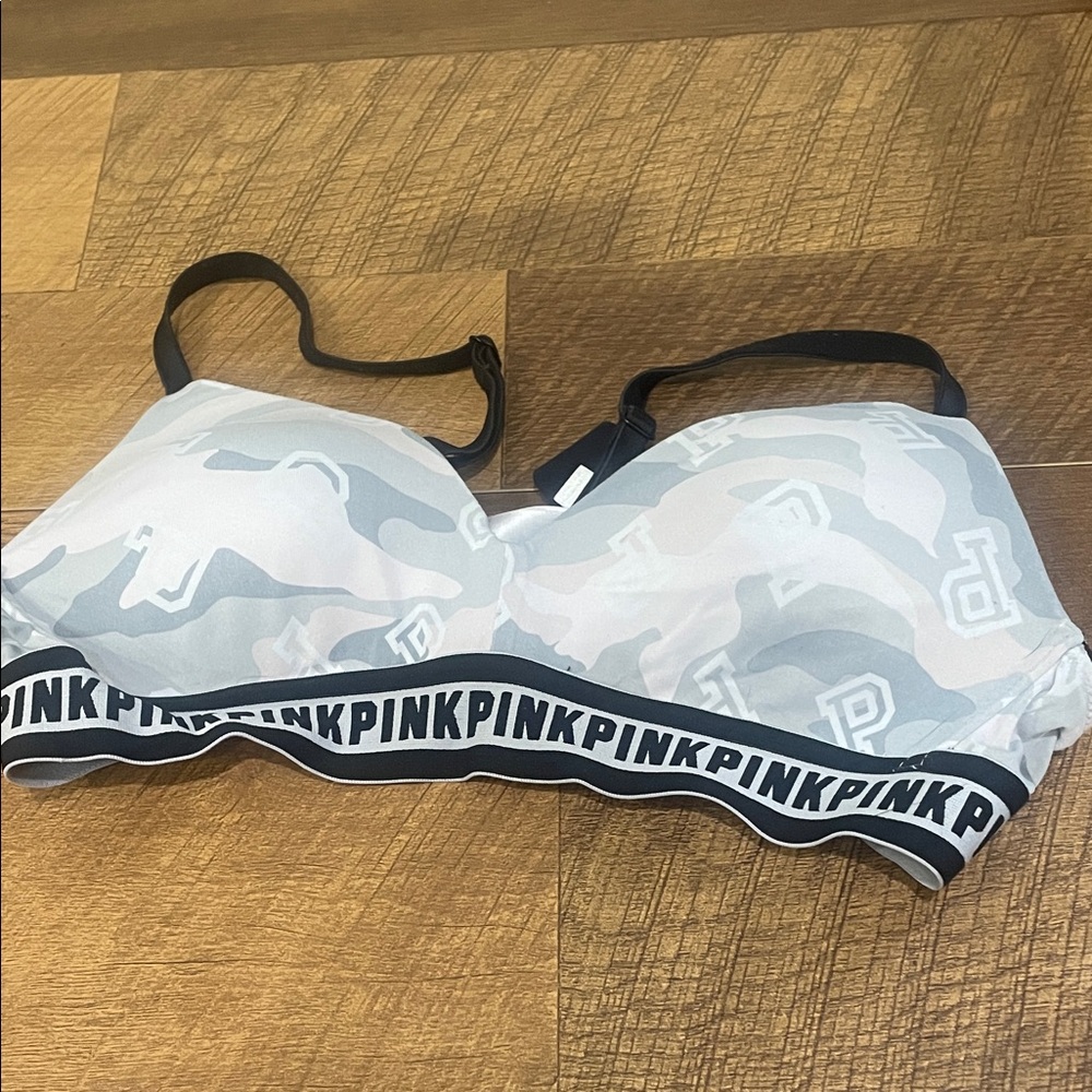 PINK Victoria's Secret Camo Bra - Gray and White